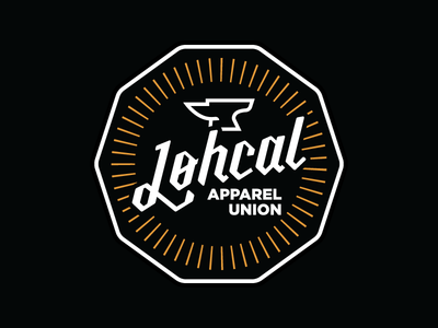 Lohcal Apparel Union brand clothing identity illustration industrial logo seal