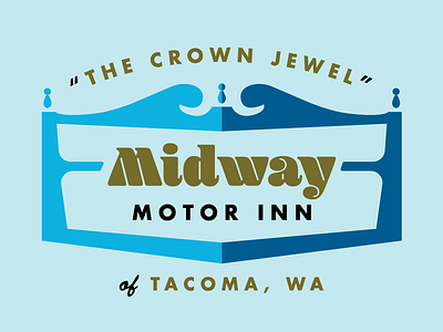 Midway Motor Inn 1950s logo mcm midcentury retro signage trademark vintage