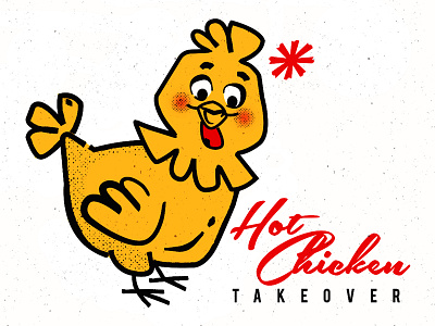 Hot Chicken Do-Over 1950s animal chicken columbus illustration logo mid century rebrand restaurant trademark