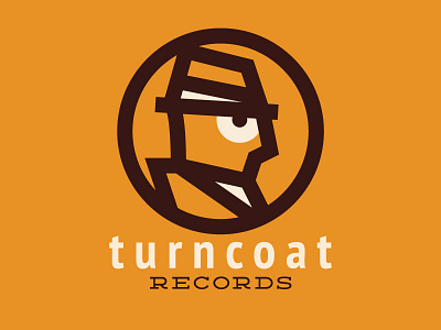 Turncoat Record Company Brandmark brandmark color design geometric identity illustration logo music thicklines trademark vintage