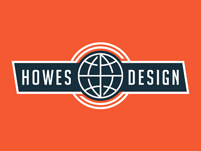Howes Design Worldwide color globe icon identity line logo orange personal travel