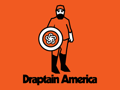 Draptain America america brand comic ddc draplin hero icon logo orange politics simple