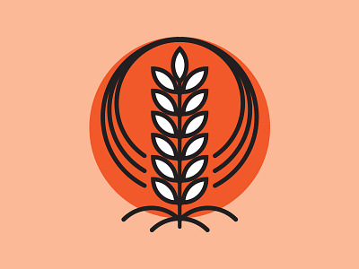 Lock, Stalk, and Barrel color geometric icon line nature plant shapes simple thicklines wheat