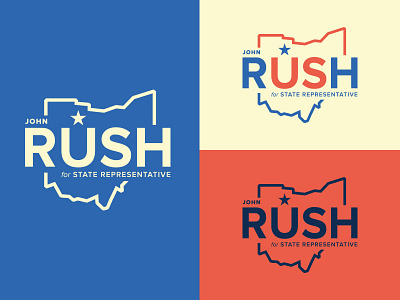 John Rush for Us! america brand campaign columbus logo ohio politics star