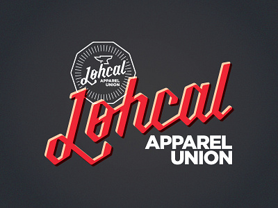 Lohcal Alternate Logo apparel brand grey identity industrial logo millie ohio red stamp trademark