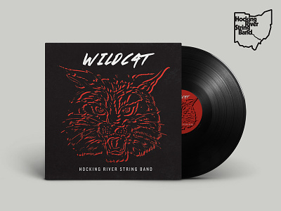 Wildcat Album Artwork bluegrass cat metal music packaging punk record relief vinyl
