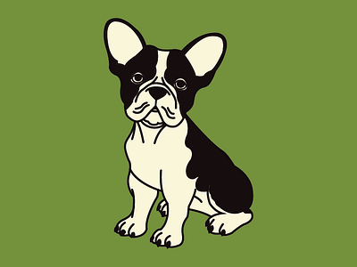 Who Let The Doge Out? animal branding design dog flat french bulldog illustration vector