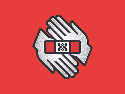 Health. Care. branding design flat hands healthcare icon illustration logo medical vector