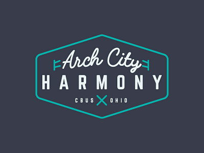 Arch City Sings columbus design flat lettering logo music trademark typography ui web
