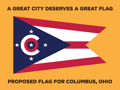 New Columbus Flag? branding columbus design flag flat icon illustration ohio ui vector vexillology