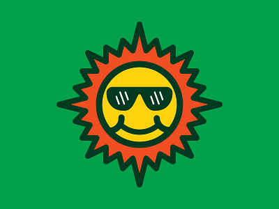 Here Comes the Sun design flat ios logo summer sun sunglasses trademark ui web