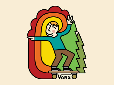 Vanz A Make Her Dance 60s branding bright colors design flat icon illustration kids shoes skateboard vans vector