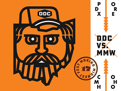 DDC VS. MMW black columbus design draplin festival flat logo ohio orange promotion