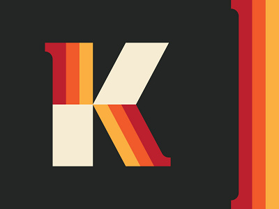 K-Mark design flat icon lettering logo monogram retro trademark typography ui