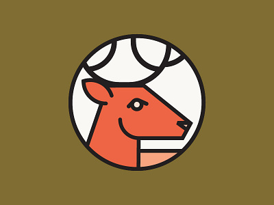 Deer in the Headlights animal apparel deer flat hiking icon illustration logo ohio profile wildlife