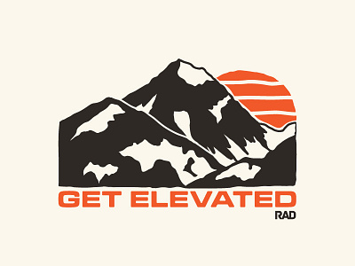 Get Elevated 420 adventure apparel climbing design illustration logo mountain outdoors tree