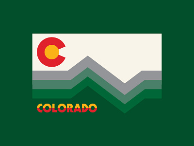 Colorado On My Mind colorado design flat hiking icon logo outdoors park ui vintage