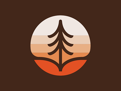 November First adventure badge design flat hiking icon logo nature outdoors pin sticker tree