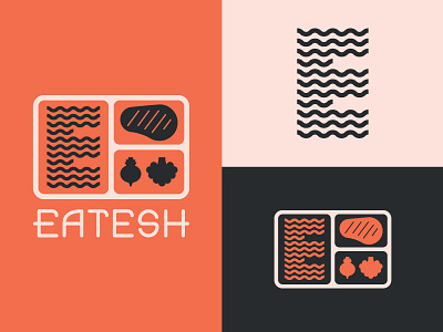 Eatesh app brand identity food icon illustration logo saudi arabia startup system typography ui