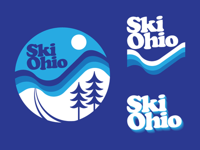 From Ski to Shining Ski 1970s badge flat illustration logo ohio outdoor patch retro skiing sticker winter