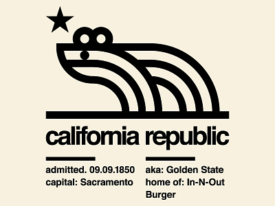 The Golden Ratio State bear california grid illustration international style layout logo modernist simple