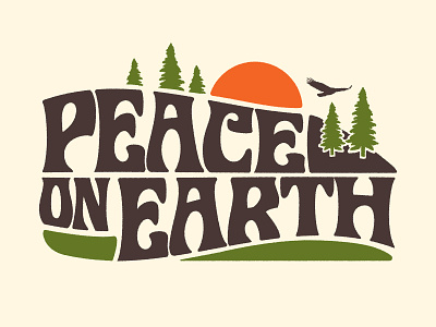 Goodwill to All apparel environment flat hippie lettering logo nature outdoors typography vintage