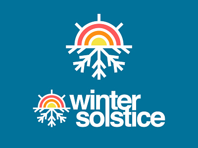 The Sound of Solstice apparel badge christmas design flat icon logo snow solstice sunrise winter