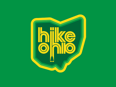 "Hike Ohio" Patch Concept apparel design flat hike icon logo nature ohio outdoors patch