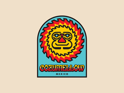Sundaze Fundaze apparel cozumel groovy hippie illustration logo mexico psychedelic sticker sun trippy typography