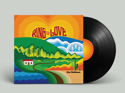 "Ring of Love" Album 1960s album band colors illustration merch music packaging psychedelic rock and roll typography vinyl