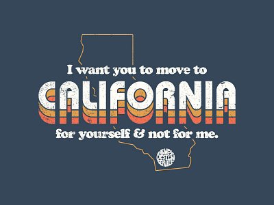 California Dreamin' 1970s apparel california flat lettering logo music retro simple typography ui vintage
