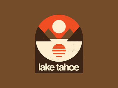 Tabros Before Tahoes 1970s apparel badge california design flat icon logo mountain outdoors retro tahoe