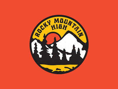 John Denver, The Mile High Singer adventure apparel cannabis colorado design flat hiking icon logo mountain music patch