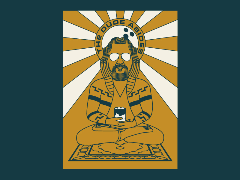 I Like Your Style, Dude simple design flat design typography vector mono weight illustration psychedelic big lebowski movie poster