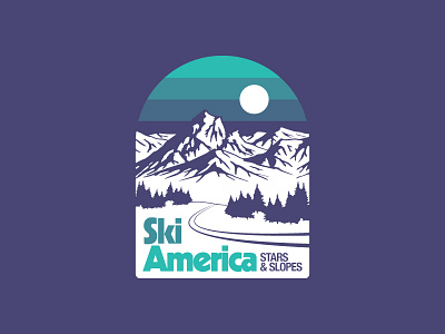 Land of the Ski, Home of the Grade badge design flat illustration mountain nature outdoors pnw poster skiing vector winter
