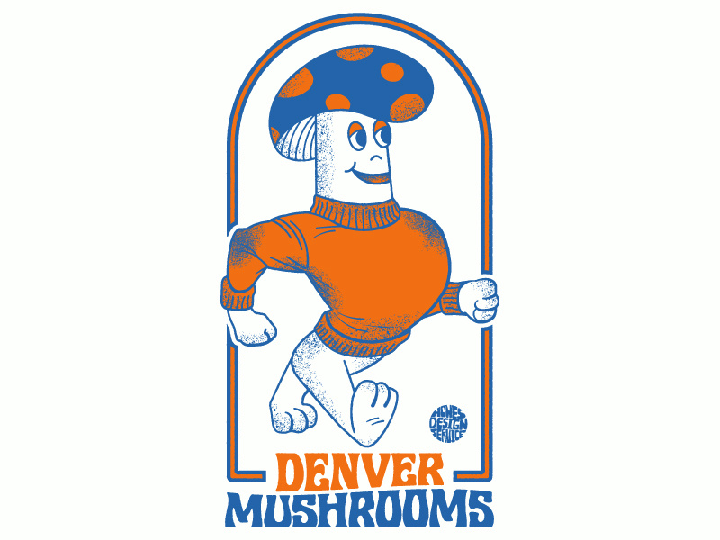 Mind-Expansion Team colorado denver grain texture character design typography parody vintage psychedelic mushrooms magic mascot illustration