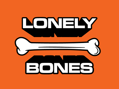 Lonely Bones Logo branding cannabis color icon illustration logo maine retro typography ui