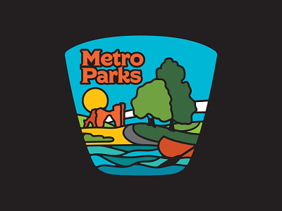 Columbus MetroParks badge branding columbus icon illustration logo metro parks nature outdoors patch retro vector