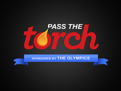 Pass the Torch app flame identity logo olympics sports torch