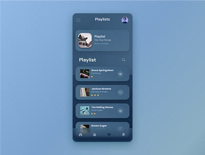 Music App Single-Page Design app branding design illustration ui ux