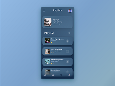Music App Single-Page Design