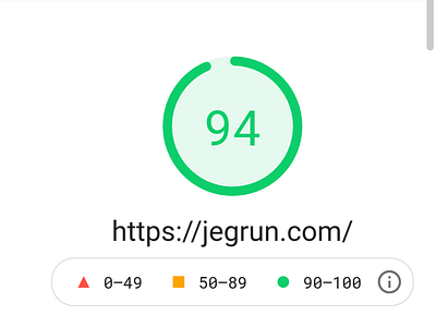 JEGRUN Mobile PageSpeed Score branding design illustration