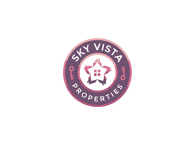 Sky Vista Properties Logo branding design graphic design logo