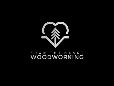 From The Heart Woodworking Logo Concept branding design graphic design illustration logo typography vector