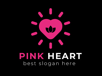 Pink Heart new logo design ( Unused ) branding business company design graphic design logo logo design miinimal logo unique