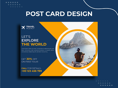 Post Card Design. corporate design graphic design logo post poster promotion social media post tour tourist travel visiting world tour