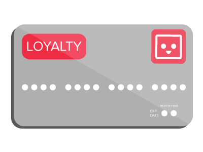 Rosie Loyalty Cards card design graphic loyalty mobile rewards simple