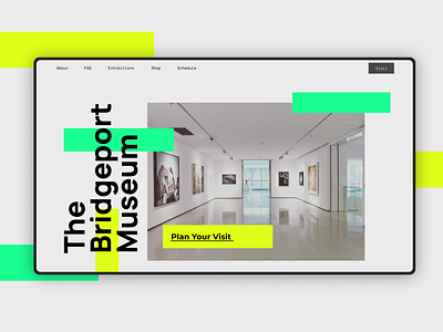The Bridgeport Museum Landing Page branding design typography ui ux
