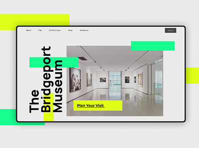 The Bridgeport Museum Landing Page branding design typography ui ux
