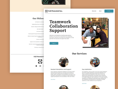 Full Potential Inc. Website Design.